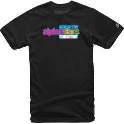 Tricou moto Alpinestars tee world wide, Negru