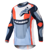 Bluza motocross Alpinestas F-agent, Alb/Albastru/Portocaliu Bluza motocross Alpinestas F-agent, Alb/Albastru/Portocaliu thumb