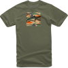 Tricou moto Alpinestars tee free, Verde