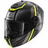 Casca SHARK SPARTAN RS CARBON SHAWN BLACK/GRAY/YELLOW FLUO MATT