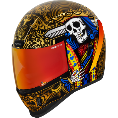 Casca ICON Airform suicide king, Auriu/Portocaliu/Albastru