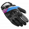 Manusi moto dame Spidi flash-r evo, Negru/Albastru/Roz