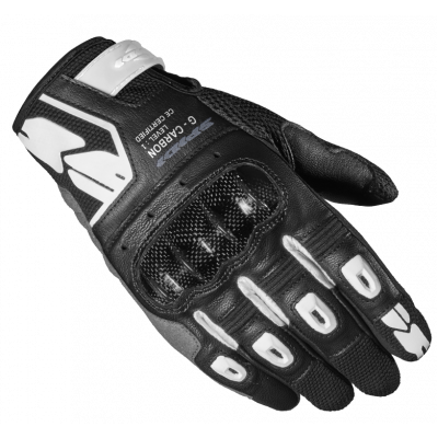 Manusi moto dame Spidi g-carbon, Negru/Alb