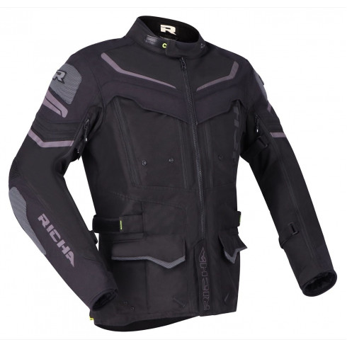 Geaca moto din textil Richa infinity II adventure, Negru
