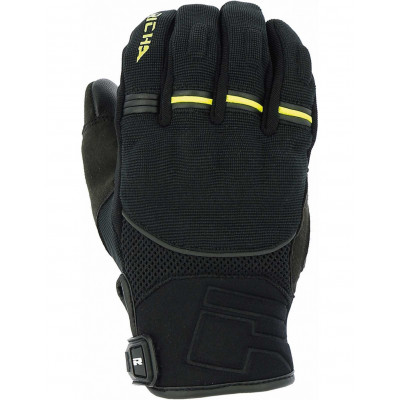 Manusi moto din textil Richa scope, Negru/Galben fluo