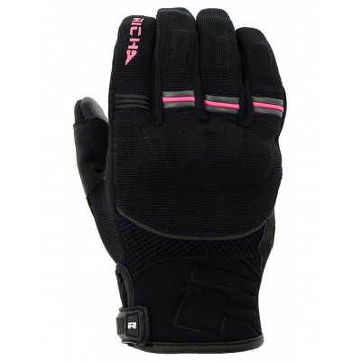Manusi moto din textil Richa scope, Negru/Roz