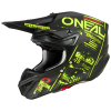 Casca motocross O'neal 5series polyacrylite attack V.23, Negru/Galben fluo