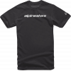 Ticou moto Alpnestars tee linear word, Negru