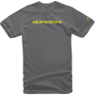 Ticou moto Alpnestars tee linear word, Gri/Galben thumb