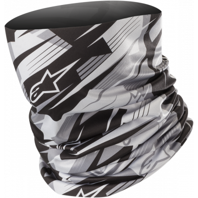 Esarfa Alpinestars necktube blurred, Alb/Negru