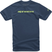 Ticou moto Alpnestars tee linear word, Albastru/Galben Ticou moto Alpnestars tee linear word, Albastru/Galben thumb