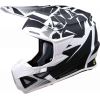 Casca motocross Moose racing fi agroid, Alb/Negru