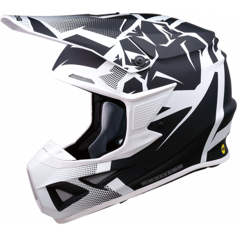 Casca motocross Moose racing fi agroid, Alb/Negru Casca motocross Moose racing fi agroid, Alb/Negru