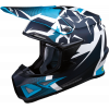 Casca motocross Moose racing fi agroid, Albastru/Alb