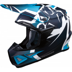 Casca motocross Moose racing fi agroid, Albastru/Alb