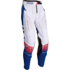 Pantaloni motocross Moose racing sahara, Alb/Rosu/Albastru