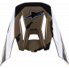 Viziera motocross pentru casca Alpinestars supertech M5, Negru/Maro Viziera motocross pentru casca Alpinestars supertech M5, Negru/Maro