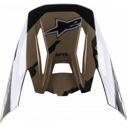 Viziera motocross pentru casca Alpinestars supertech M5, Negru/Maro Viziera motocross pentru casca Alpinestars supertech M5, Negru/Maro