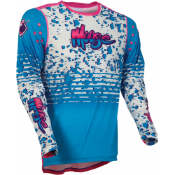 Bluza motocross Moose racing agroid, Albastru/Alb/Roz