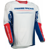 Bluza motocross Moose racing sahara, Alb/Albastru/Rosu