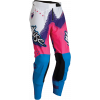 Pantaloni motocross Moose racing agroud, Alb/Albastru/Roz
