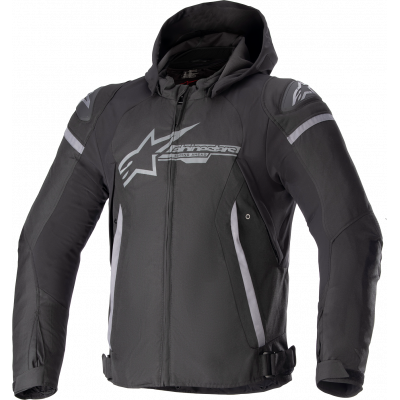 Geaca moto din textil Alpinestars zaca Waterproof, Negru/Gri