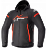 Geaca moto din textil Alpinestars zaca waterproof, Negru/Rosu/Alb