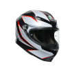 Casca AGV K-6 S FLASH MATT, Negru/Gri/Rosu thumb