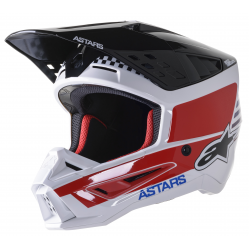 Casca motocross Alpinestars SM5 speed, Rosu/Alb/Negru