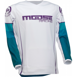 Bluza motocross Moose racing qualifier, Alb/Albastru