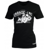 Tricou moto dame Seca garage, Negru/Albastru
