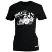 Tricou moto dame Seca garage, Negru/Albastru thumb