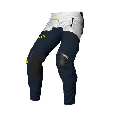 Pantaloni motocross Seven rival rift, Albastru/Alb