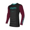 Bluza motocross Seven vox surge concrete, Negru/Burgundie thumb