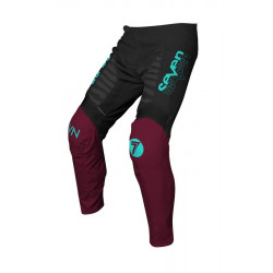 Pantaloni motocross Seven vox surge, Negru/Burgundia