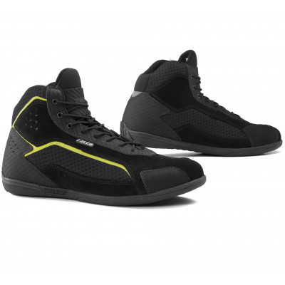 Ghete moto Falco speedbox, Negru/Galben fluo