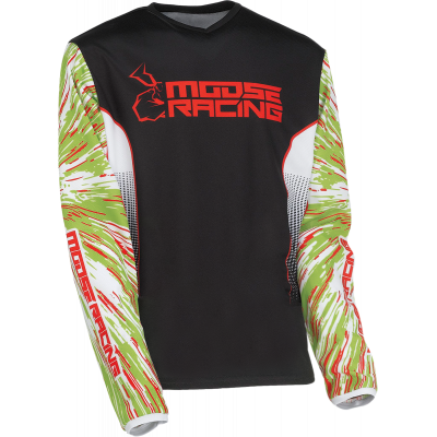 Bluza copii Moose racing agroid, Rosu/Verde/Negru