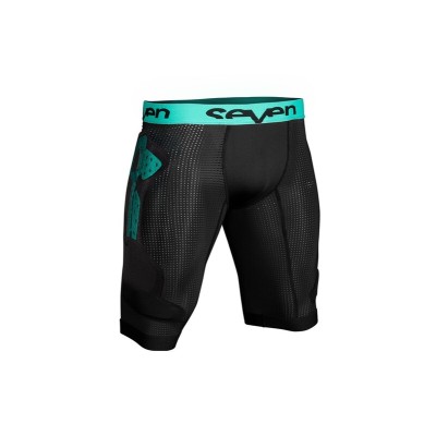 Colanti de protectie Seven fusion compression short, Negru/Albastru