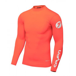 Bluza motocross Seven zero compressions coral, Portocaliu