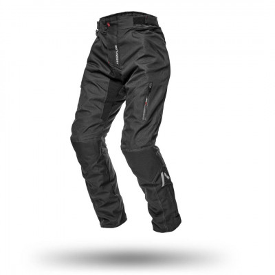 Pantaloni moto din textil Adrenaline soldier, Negru