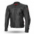 Geaca moto de piele Adrenaline symetric, Negru thumb