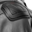 Geaca moto de piele Adrenaline symetric, Negru thumb