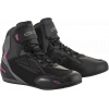 Ghete moto dame Alpinestars stella faster-3 drystar®, Negru/Roz