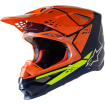 Casca motocross Alpinestars sm8 factory, Portocaliu/Albastru/Galben thumb