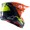 Casca motocross Alpinestars sm8 factory, Portocaliu/Albastru/Galben thumb