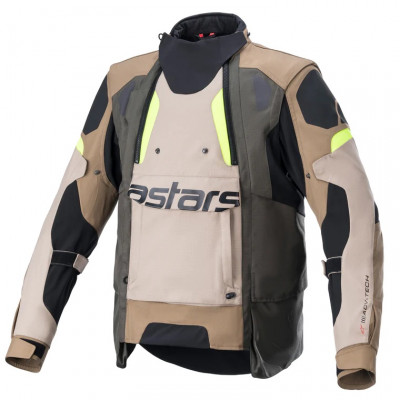Geaca textil Alpinestars halo drystar, Bej/Albastru/Gri