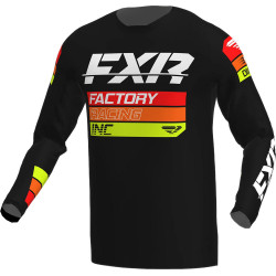 Bluza motocross FXR clutch MX23, Negru/Portocaliu