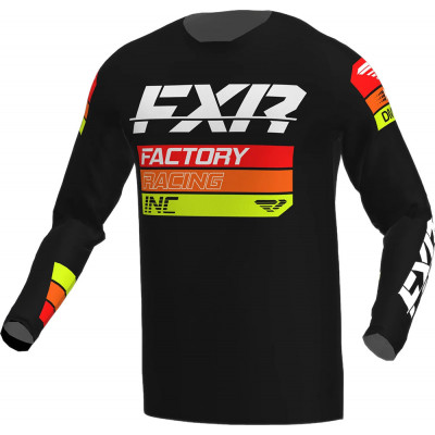 Bluza motocross FXR clutch MX23, Negru/Portocaliu