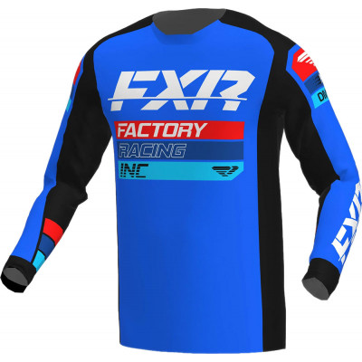 Bluza motocross FXR clutch MX23, Albastru/Negru/Rosu