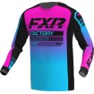 Bluza motocross FXR clutch MX23, Albastru/Negru/Roz thumb